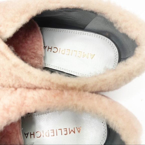 Amelie Pichard pink fluffy Oxfords made in France - Picture 7 of 7